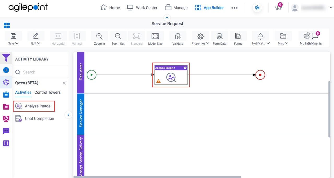Drag Analyze Image activity