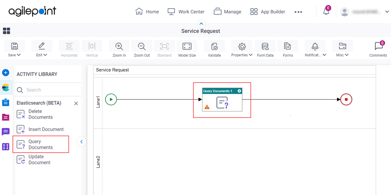 Drag Query Documents activity
