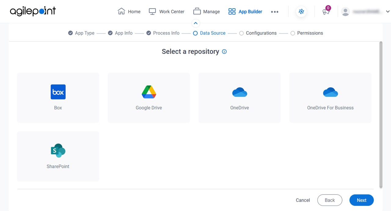 Repository screen