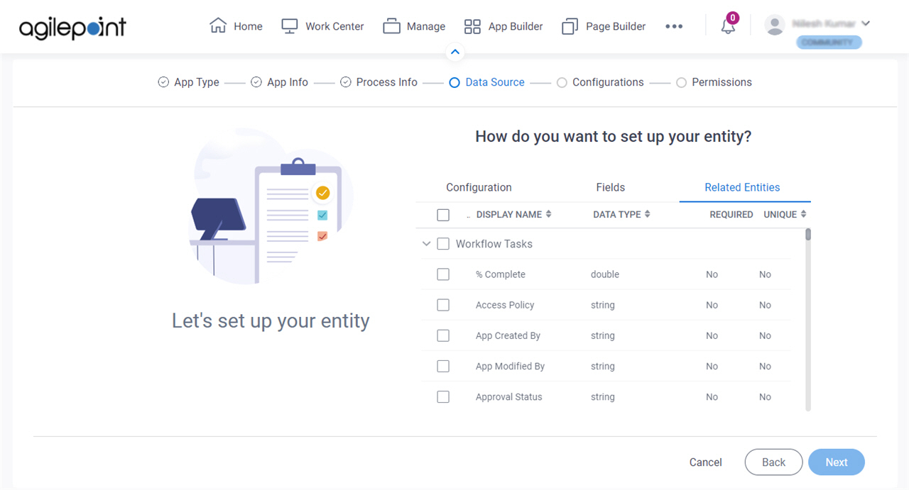 Related Entities tab