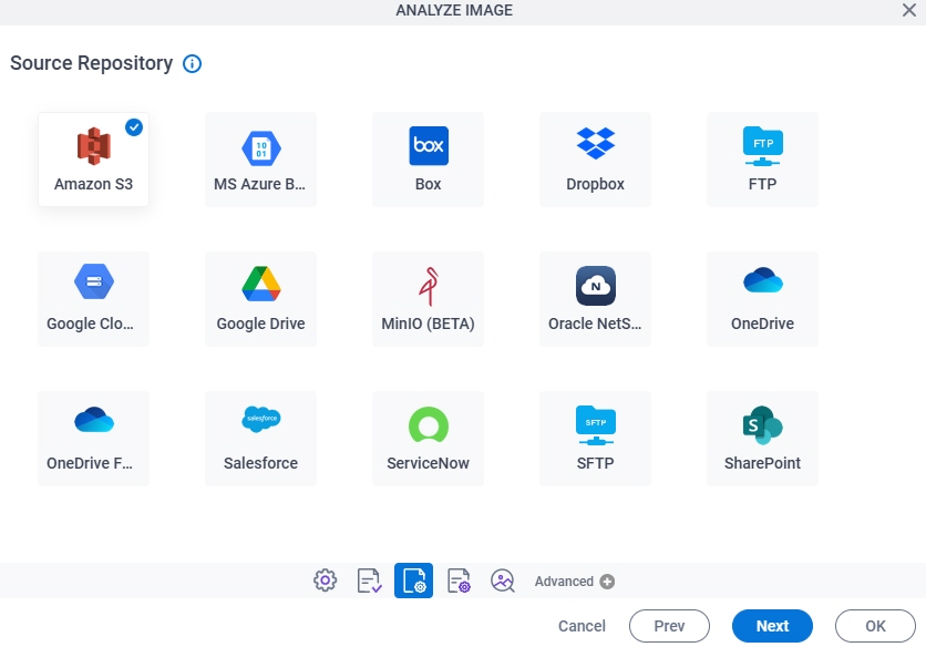 Source Repository screen