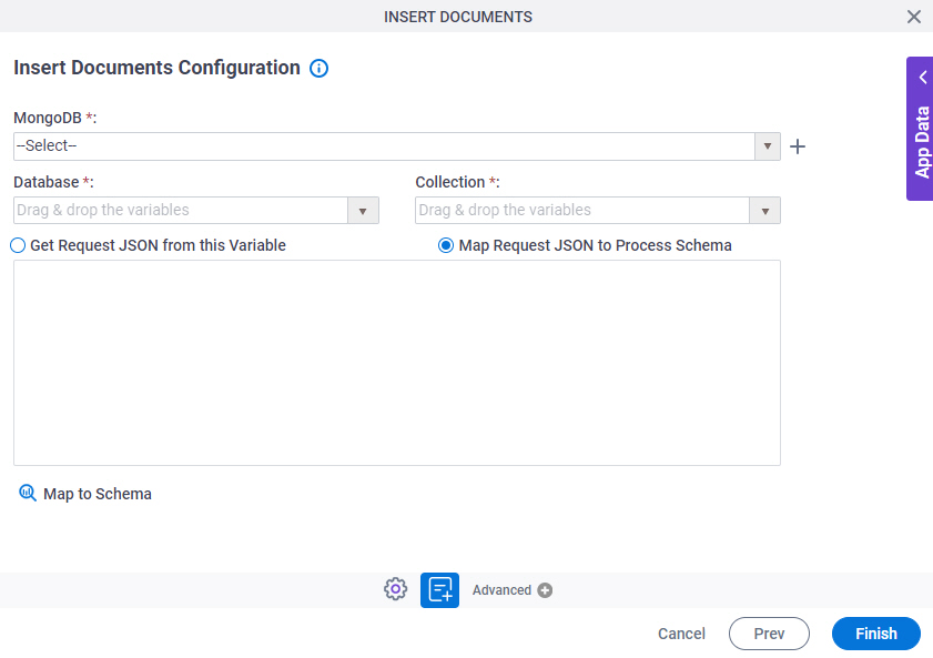 Insert Documents Configuration screen