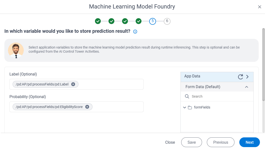 In which variable would you like to store prediction result screen