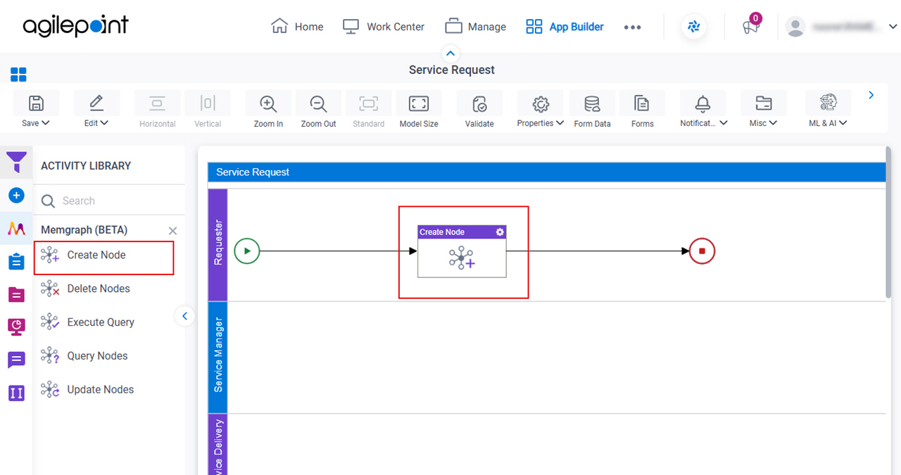 Create Node activity