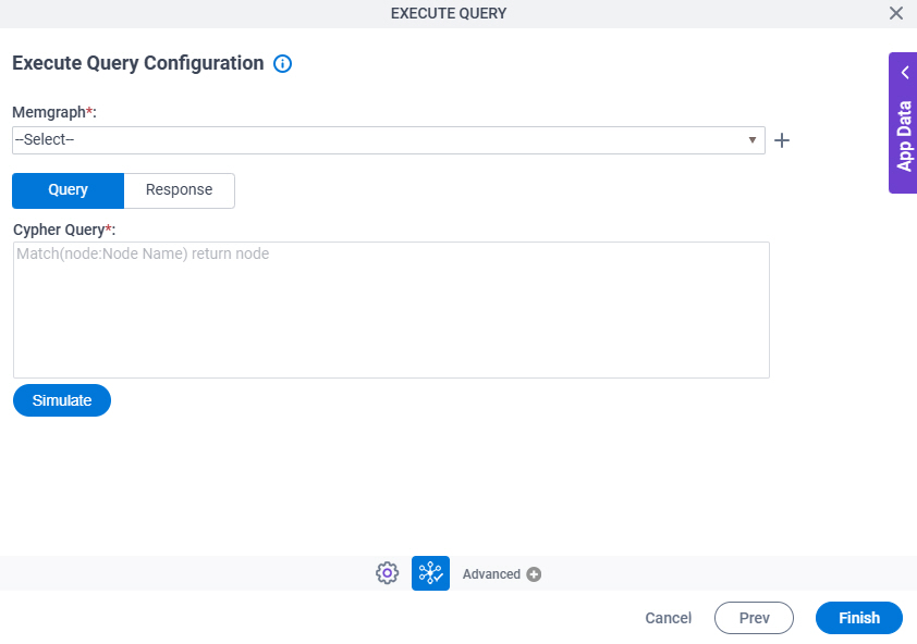 Execute Query Configuration Query tab