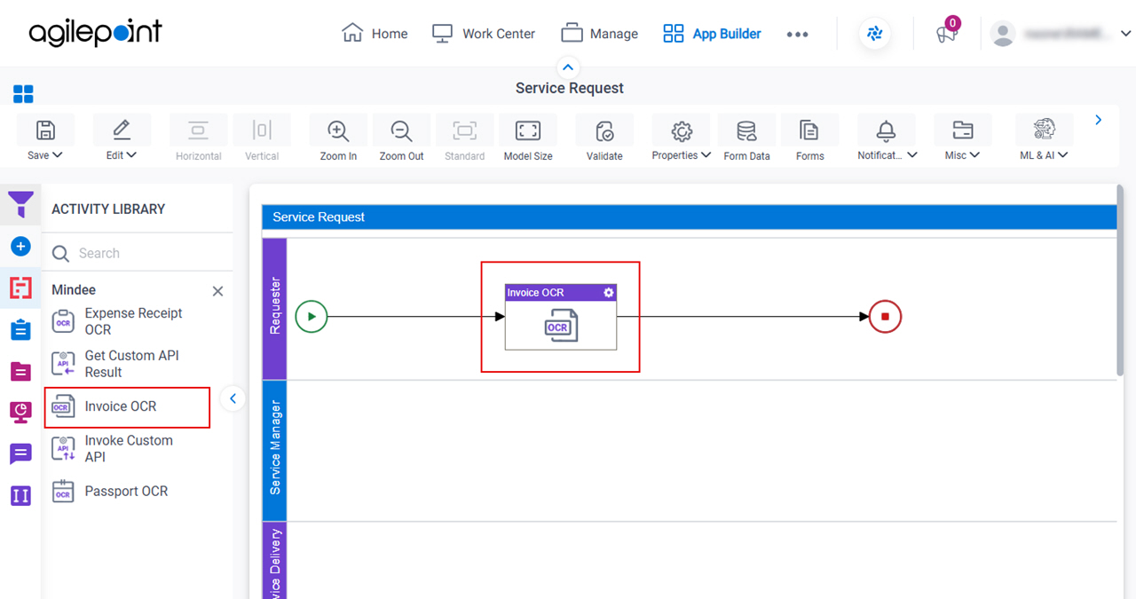 Invoice OCR activity