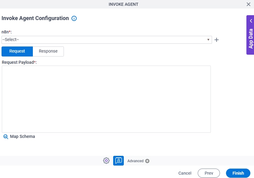 Invoke Agent Configuration Request tab