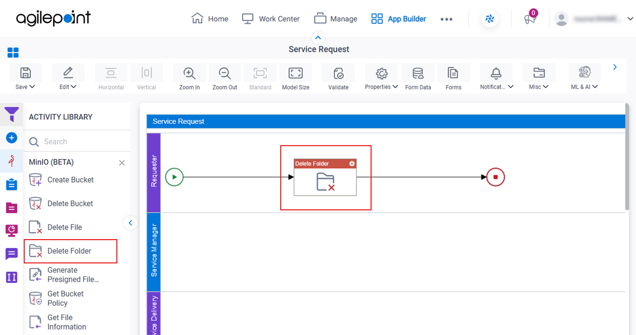 Drag Delete Folder activity