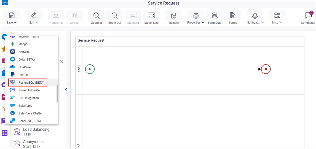 Open Insert Records tab