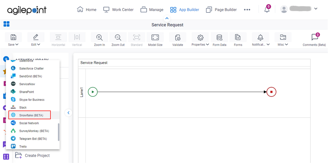 Open Insert Records tab