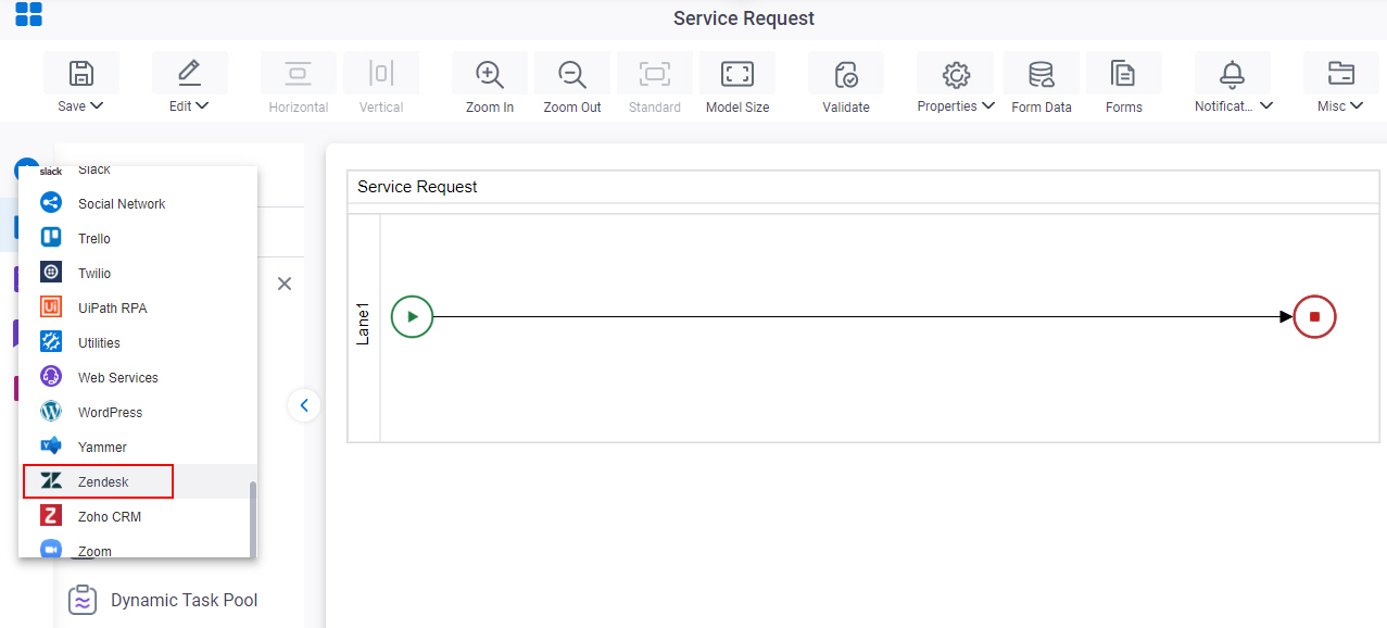 Open Zendesk tab