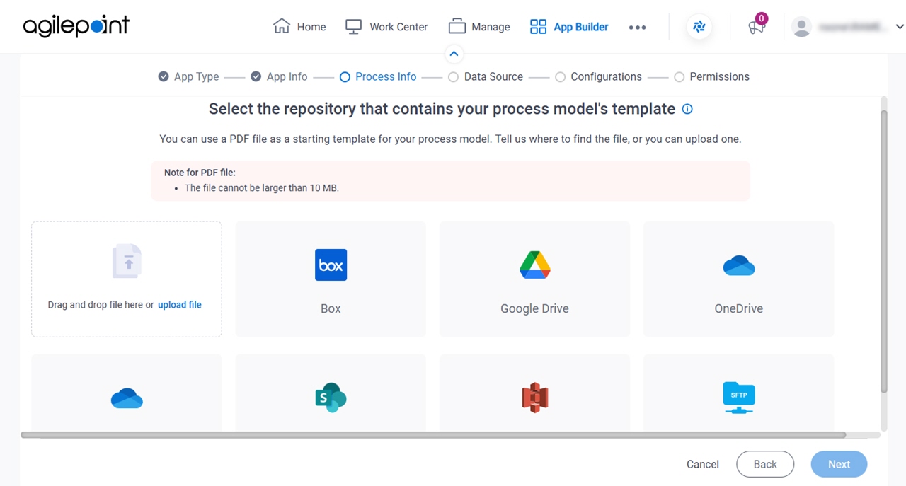 Select the repository that contains your form's template screen