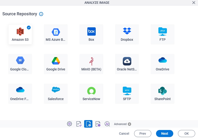 Source Repository screen