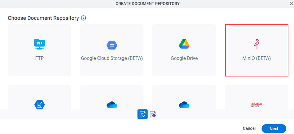Click Google Cloud Storage