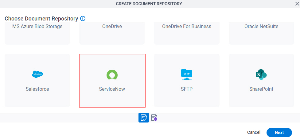 Click ServiceNow