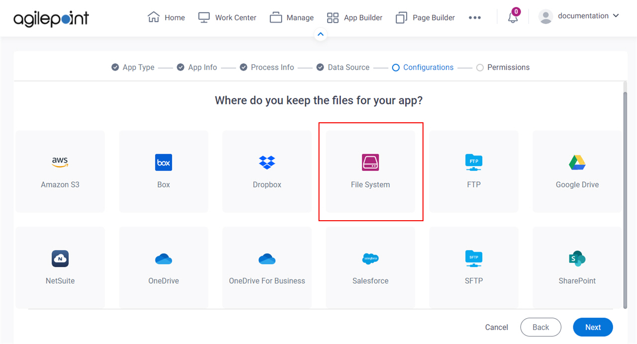 Select File System