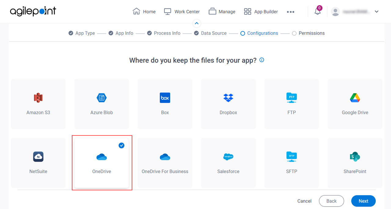 Select OneDrive