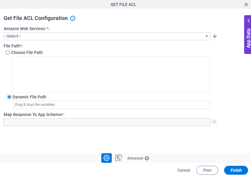 Get File ACL Configuration screen