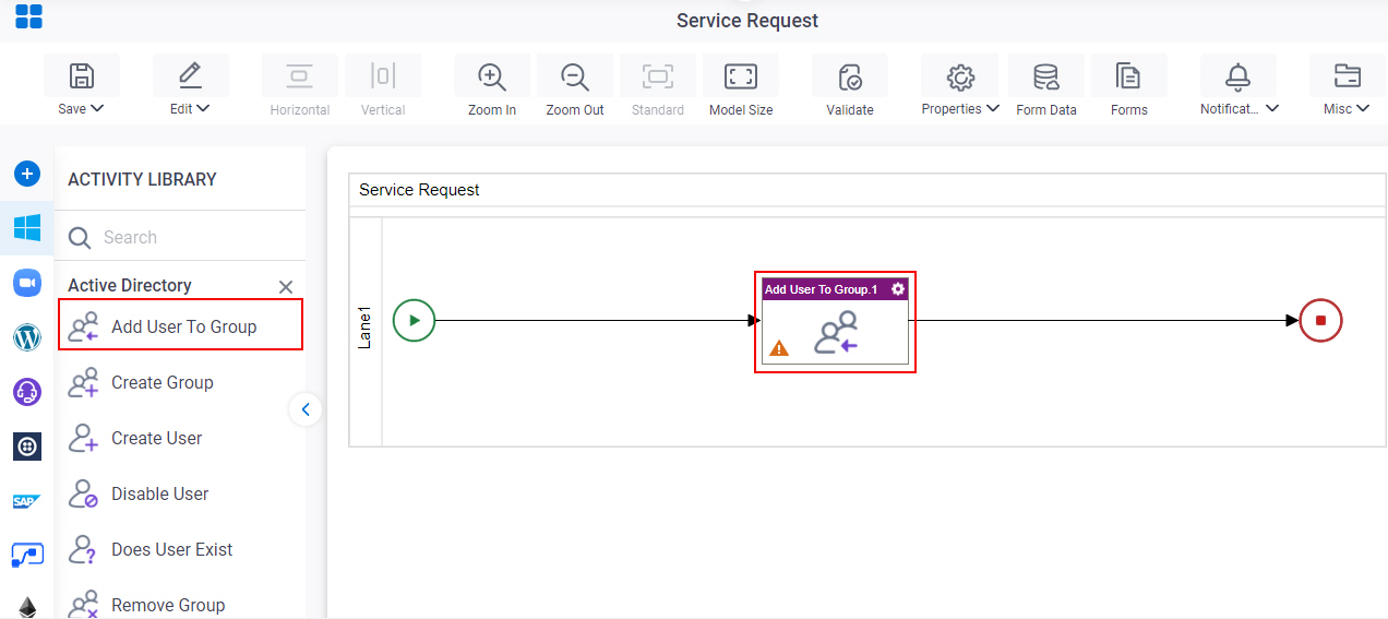 Drag Add User To Group activity