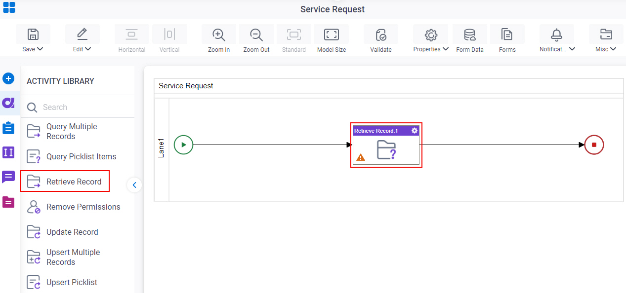 Query Record activity