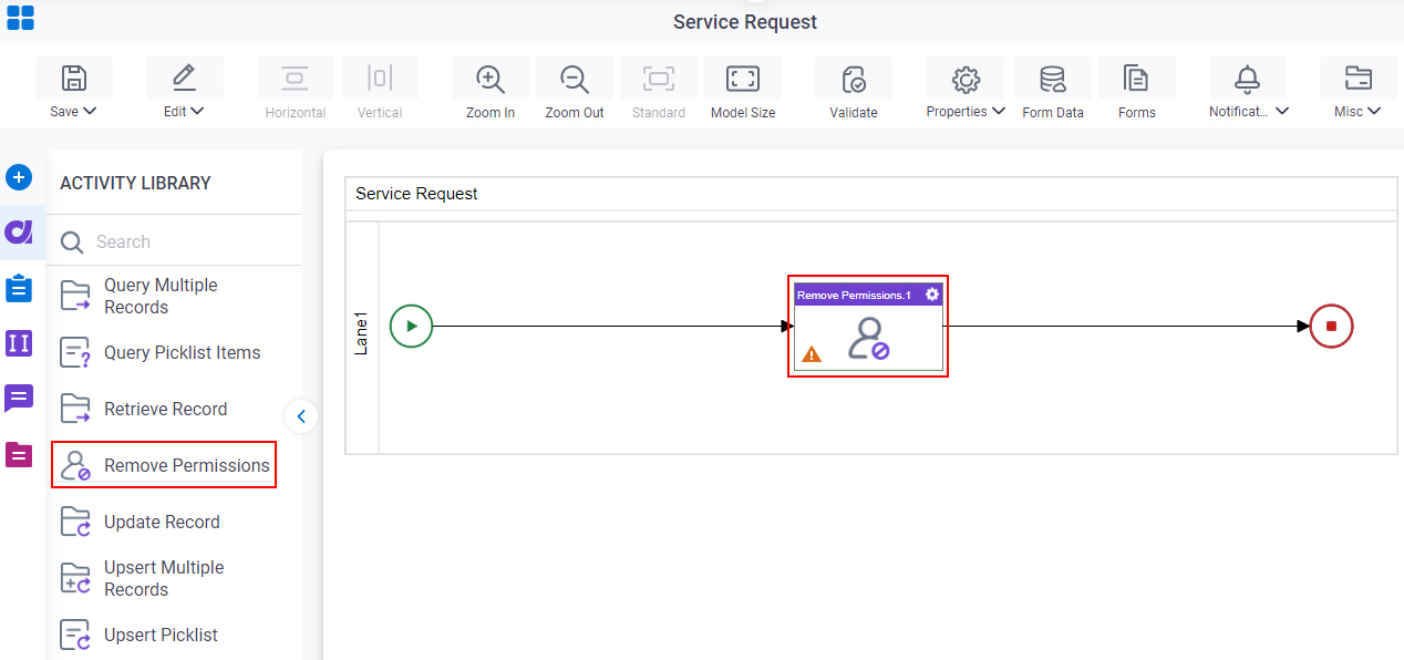 Remove Permissions activity