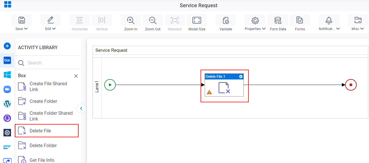 Drag Delete File activity