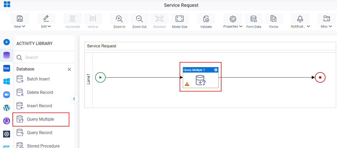 Drag Query Multiple activity