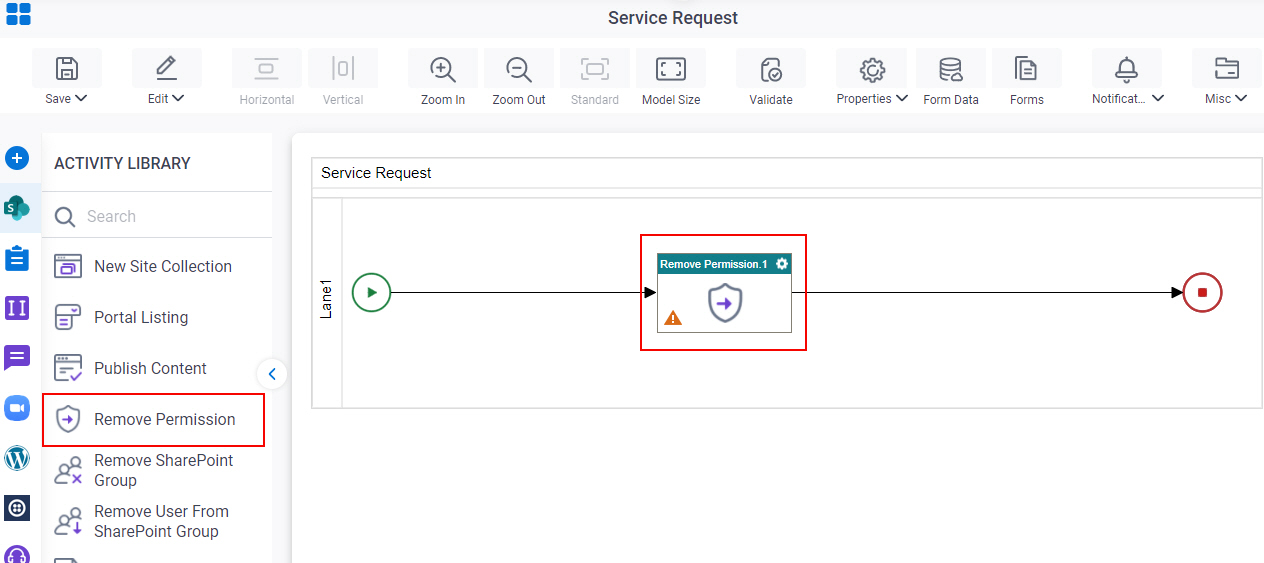 Drag Remove Permission activity