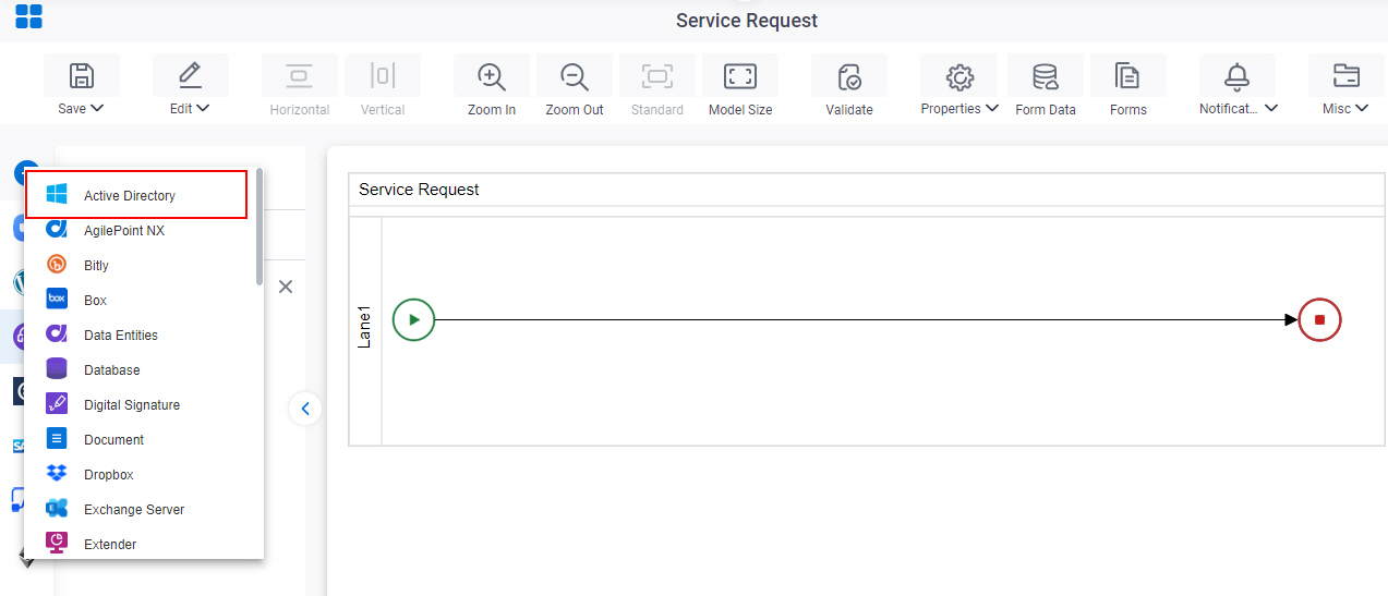 Open Active Directory tab