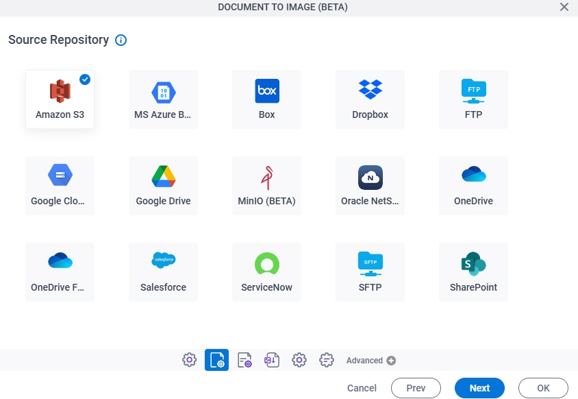 Source Repository screen