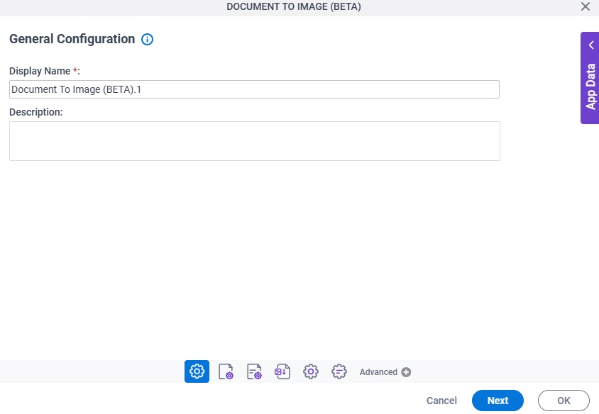 General Configuration screen