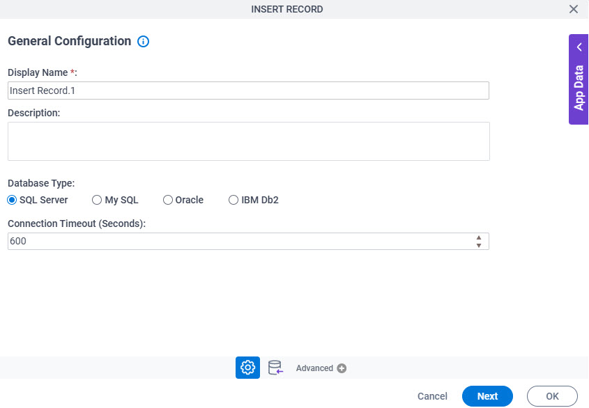 General Configuration screen