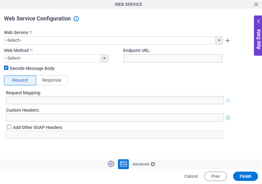 WSE Configuration screen