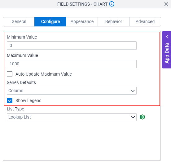 Configure tab