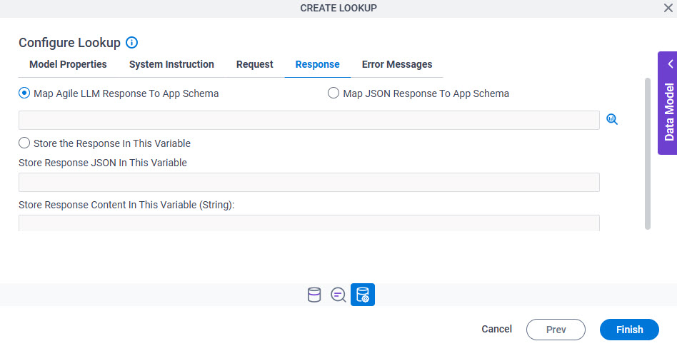 Response tab