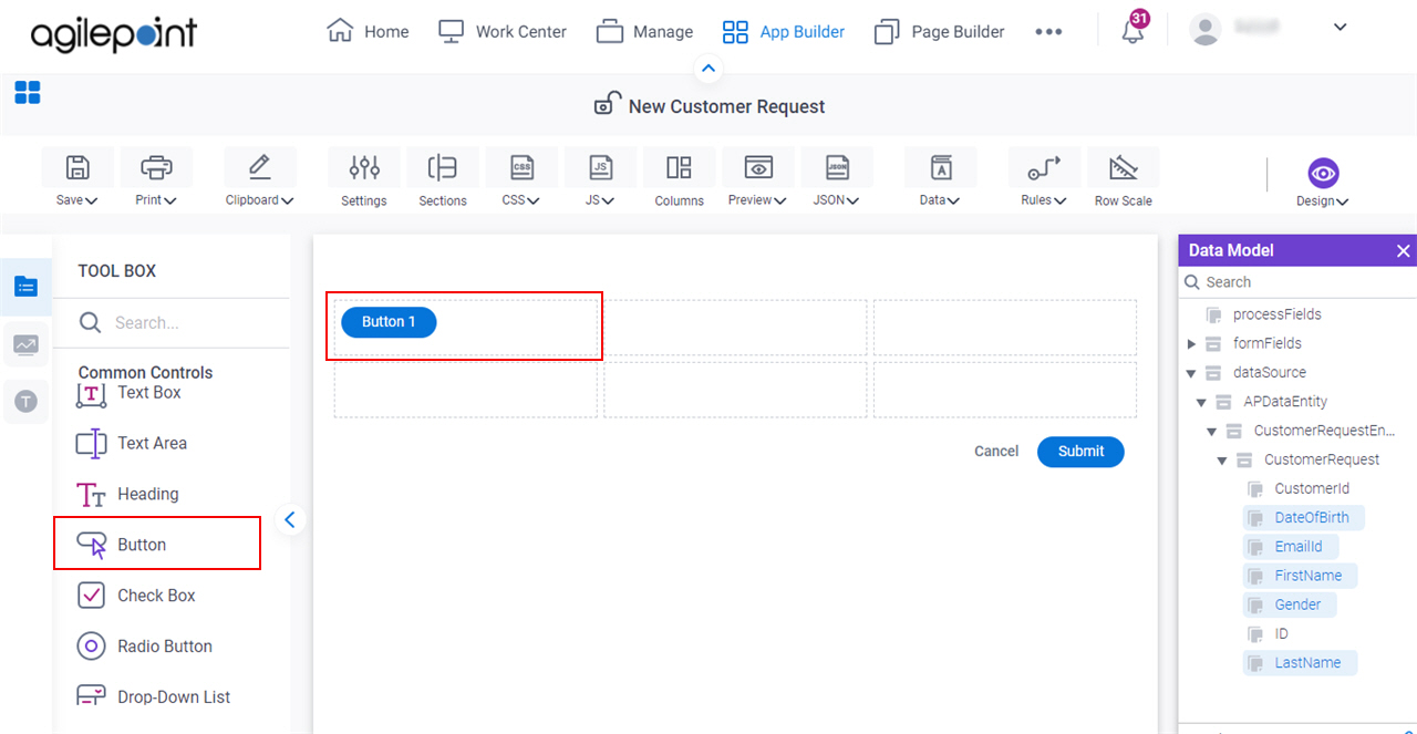 Button Form Control