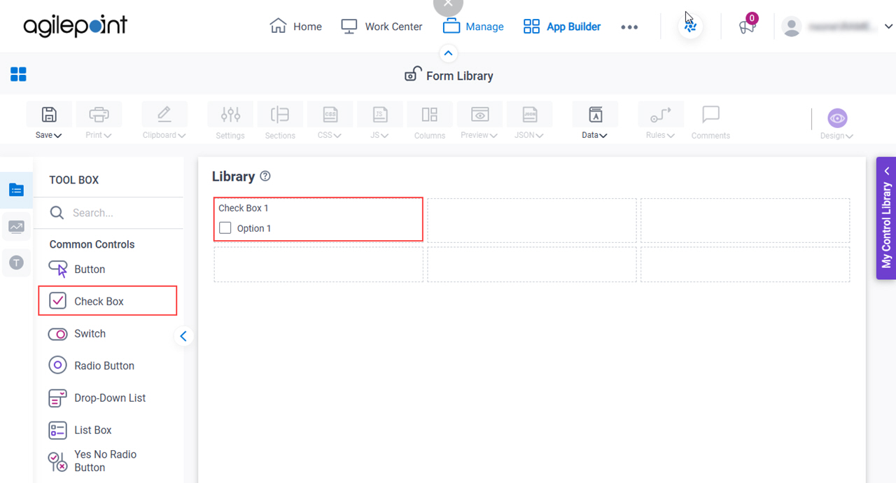 Check Box form control