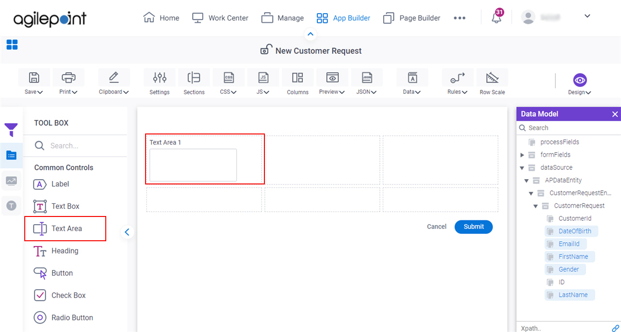 Text Area Form Control