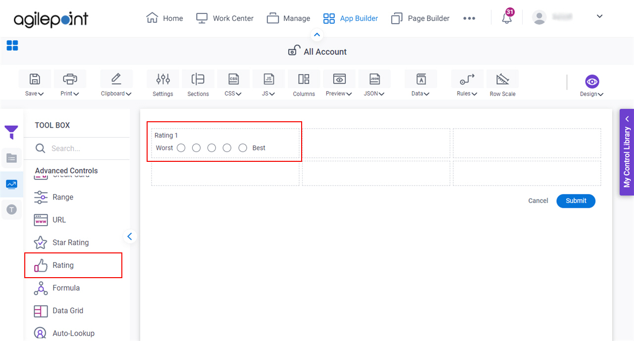 Rating Form Control