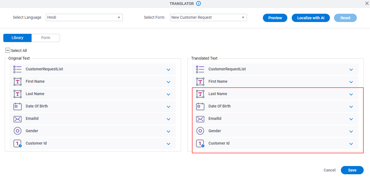 Configure Form Controls