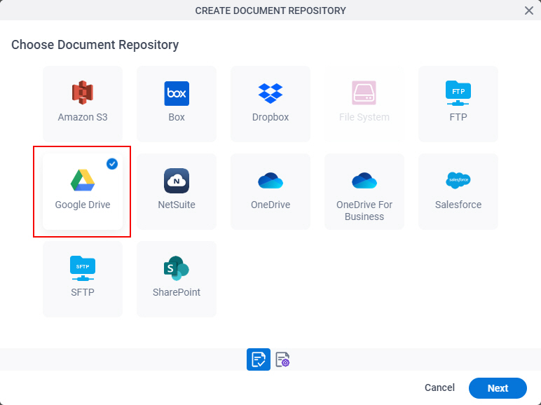 Click Google Drive
