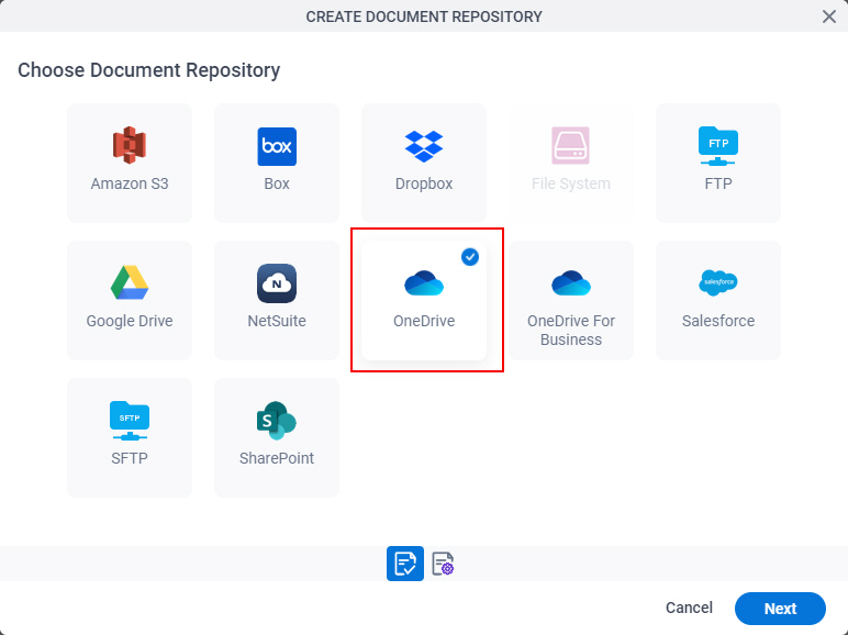 Click OneDrive