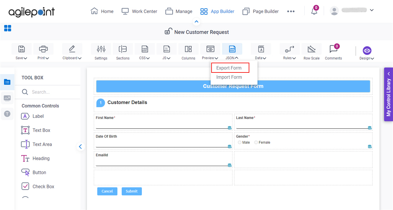 Export Form