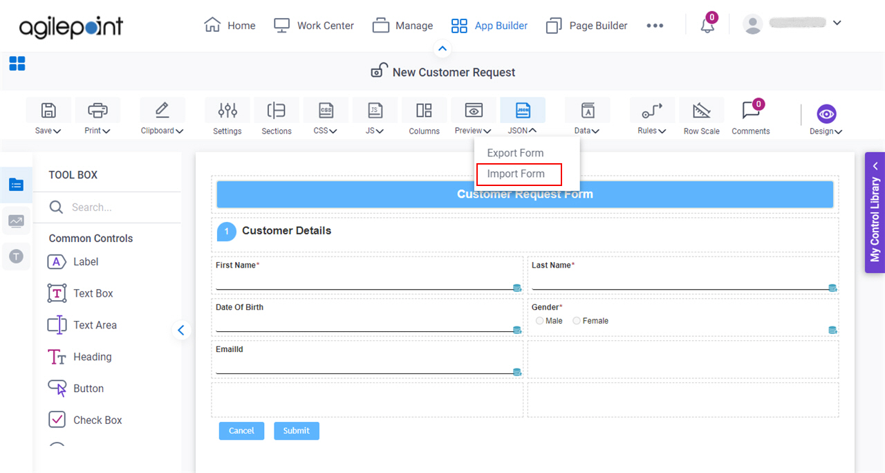 Import Form