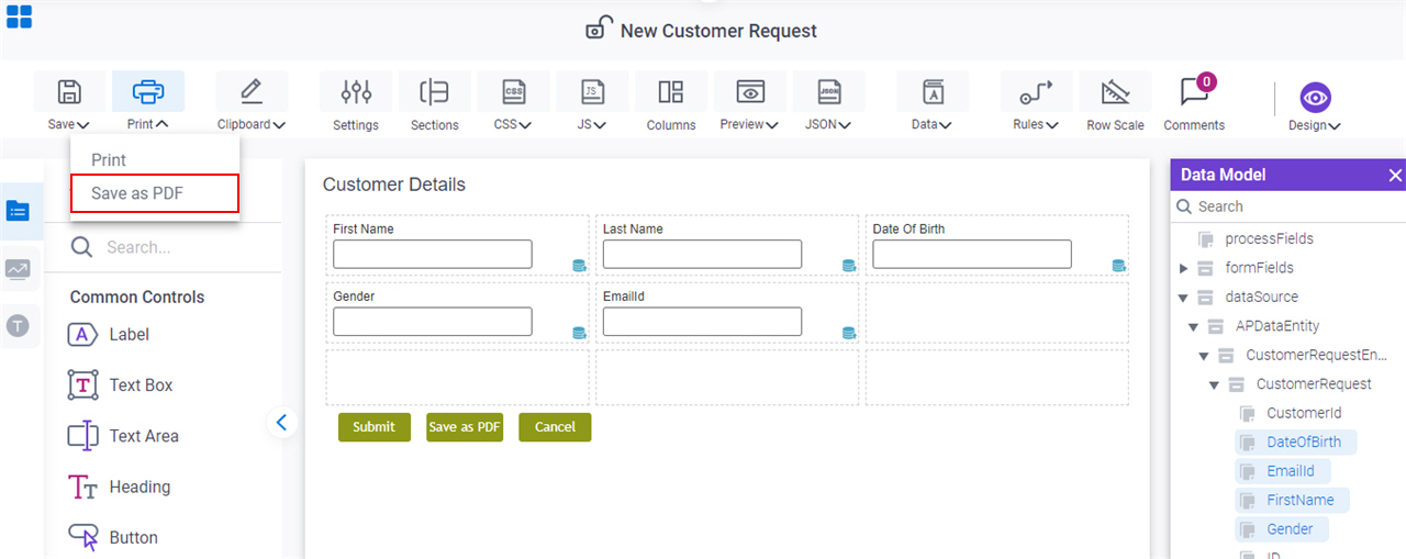Click Save as PDF