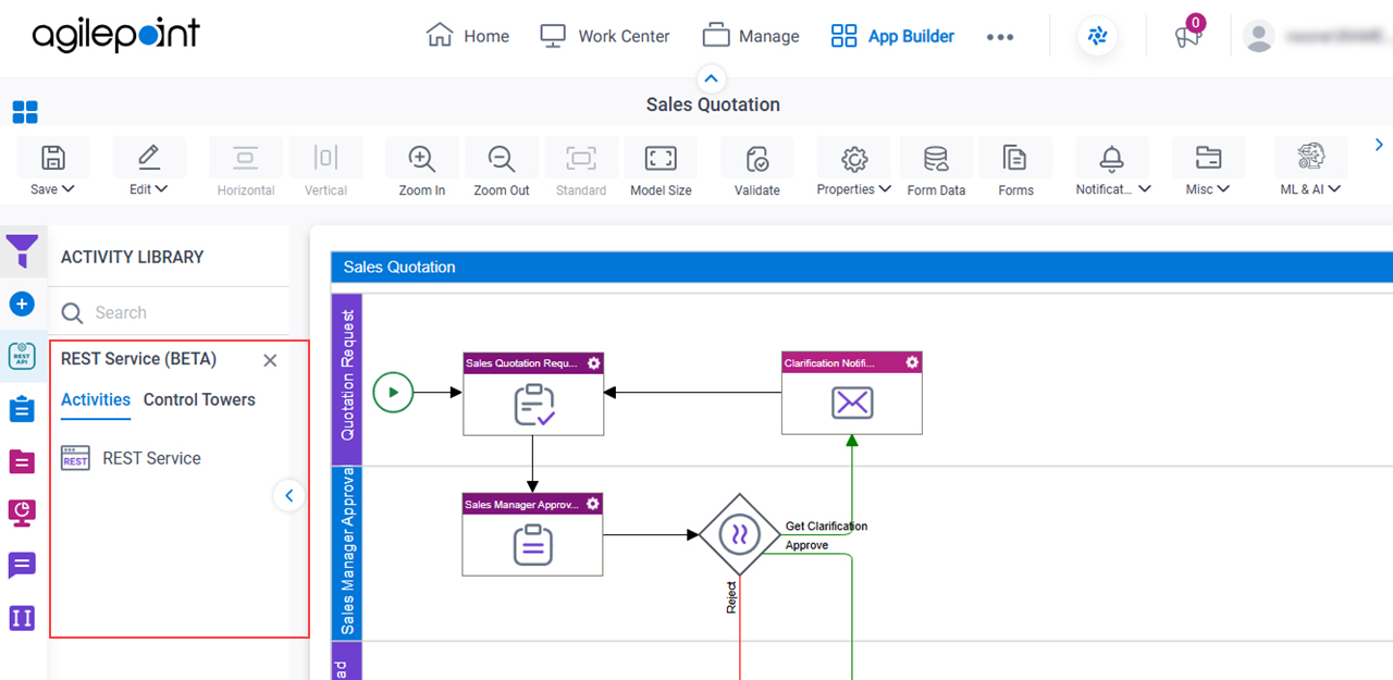 Process Activities for REST