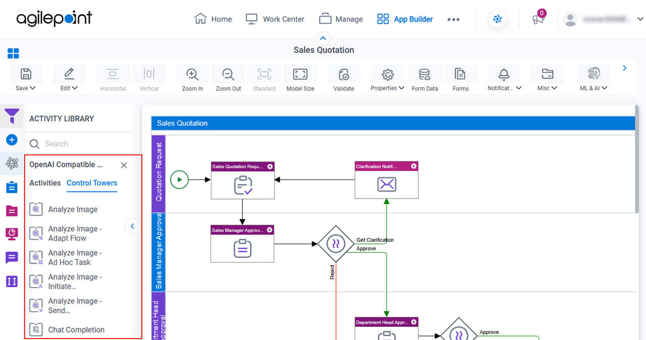 Process Activities for OpenAI Compatible LLM