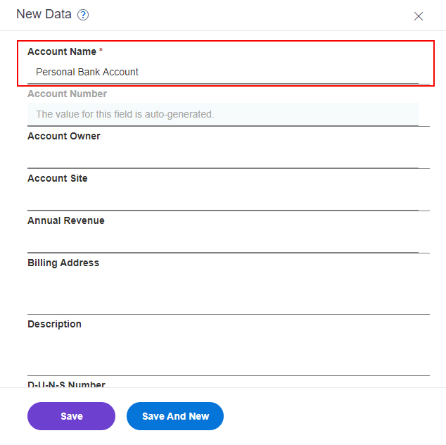 Personal Bank Account