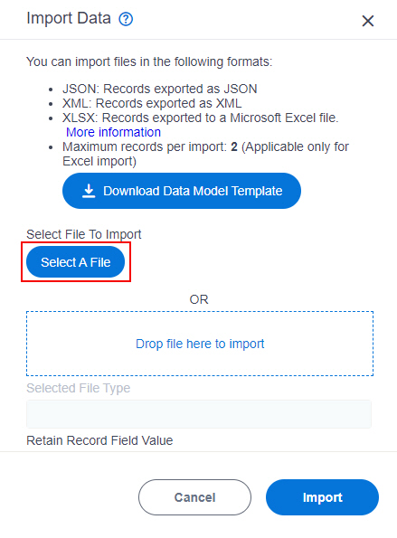 Click Select A File