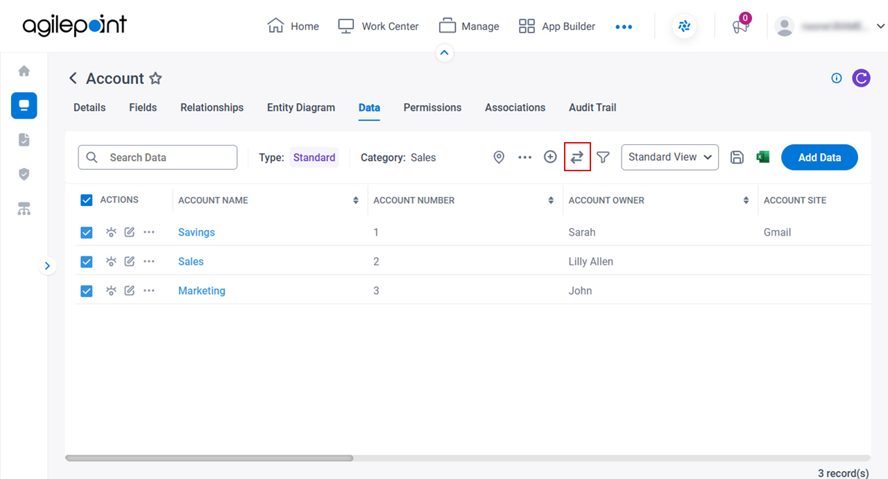 Click Compare tab